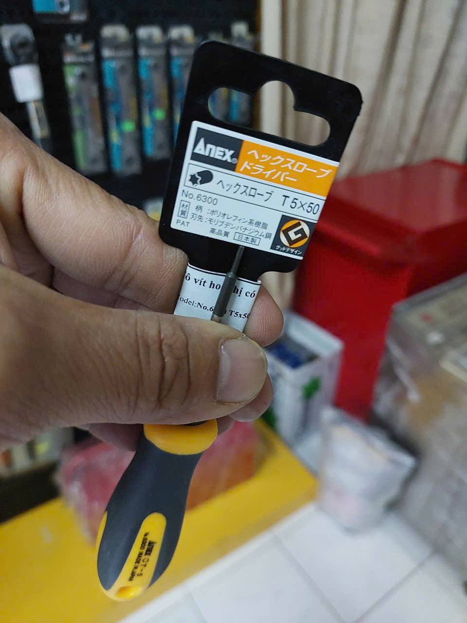 Tô vít hoa thị có lỗ Anex No.6300-T5x50