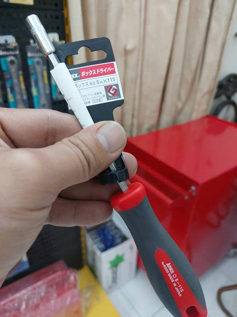 Tô vít đầu tuýp Anex No.6000-H5x115 (Japan)