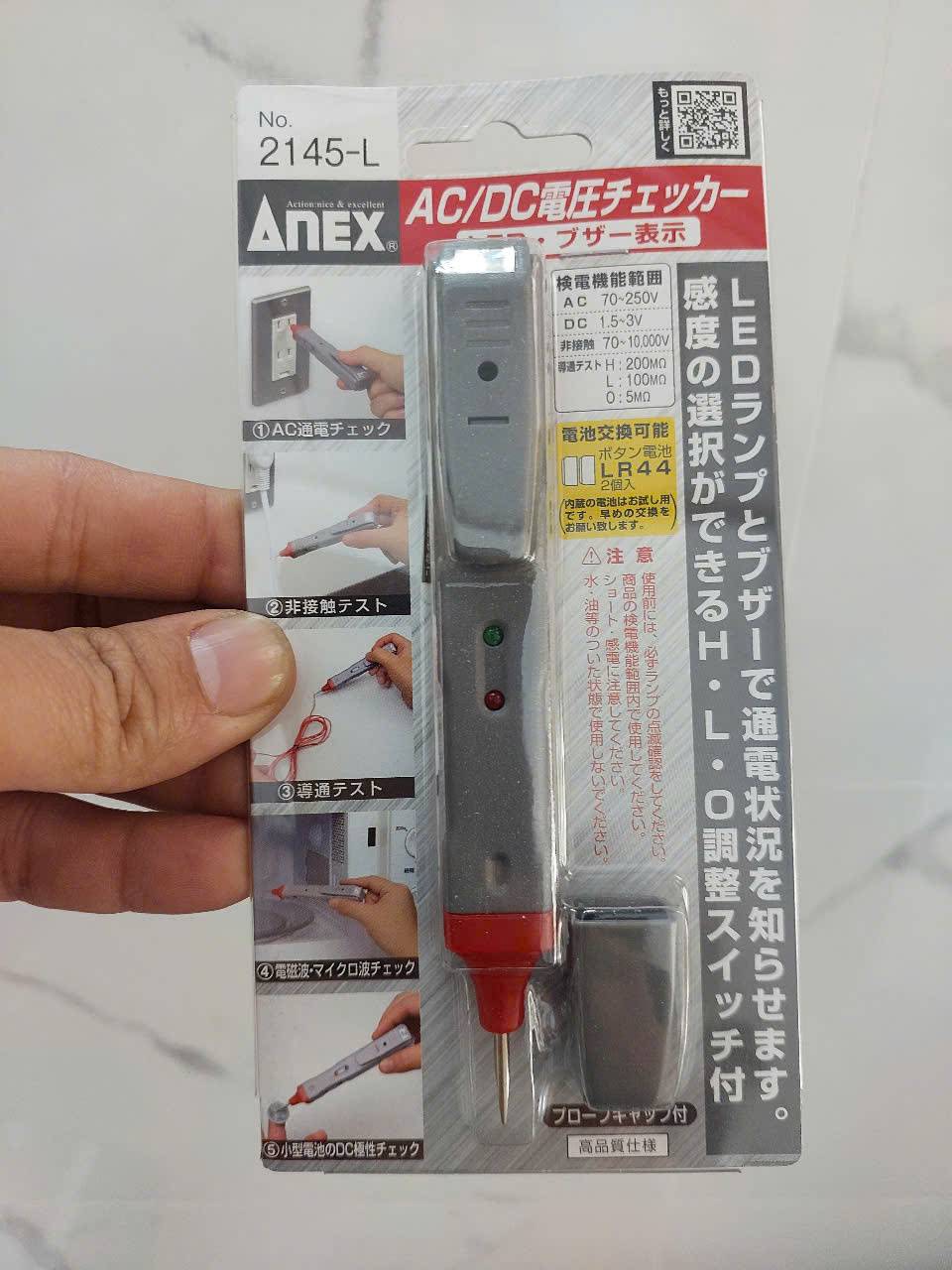 Bút thử điện cảm ứng hiển thị đèn LED và âm thanh Anex No.2145-L