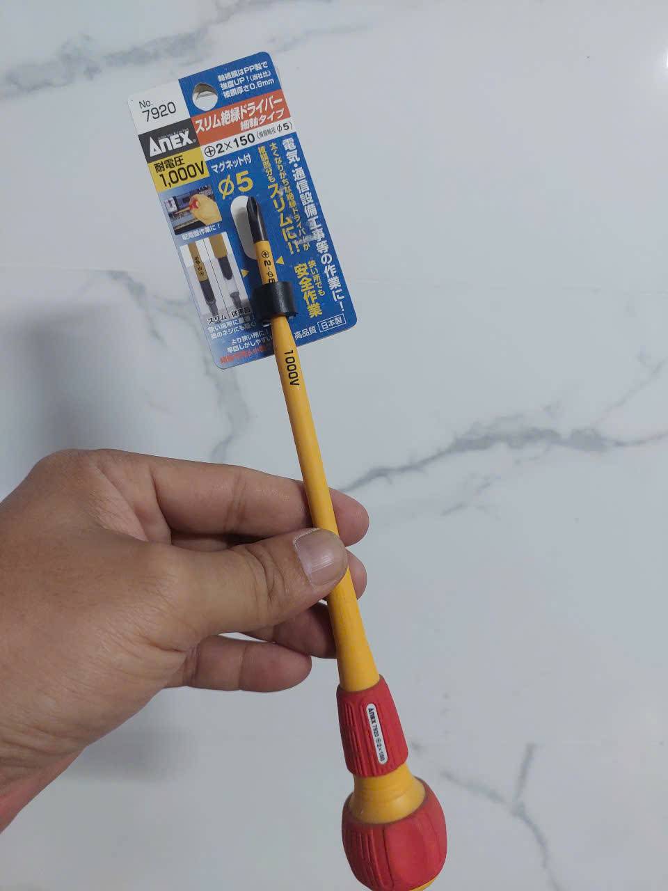 Tô vít cách điện cán tròn Anex No.7920+2×150