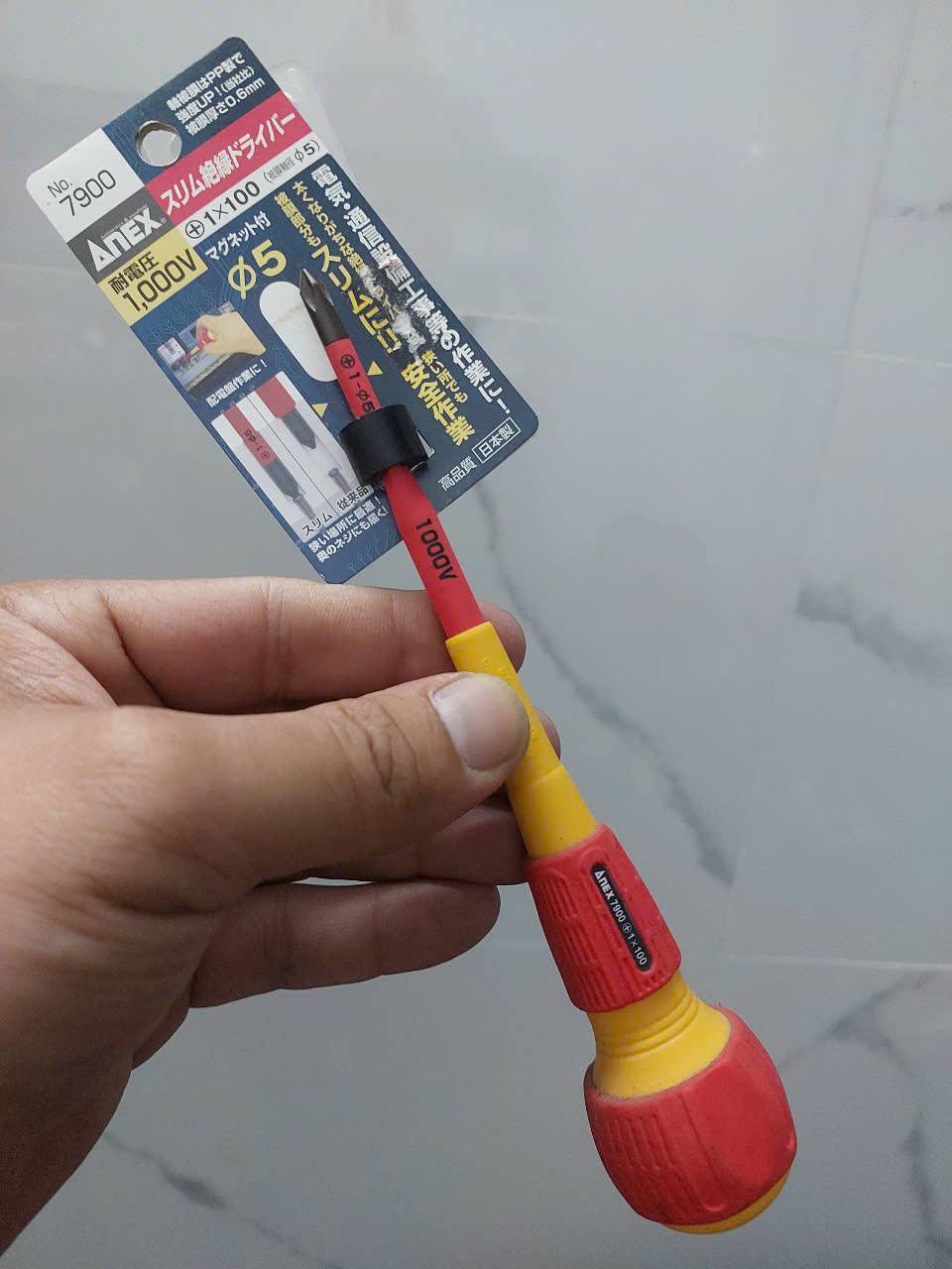 Tô vít cách điện cán tròn Anex No.7900+1×100