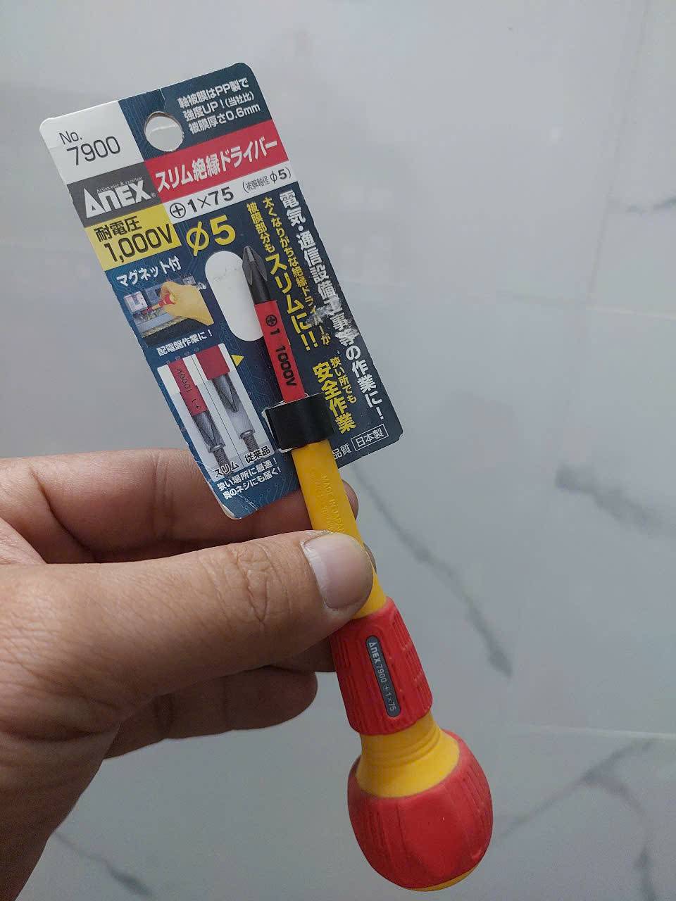 Tô vít cách điện cán tròn Anex No.7900+1×75