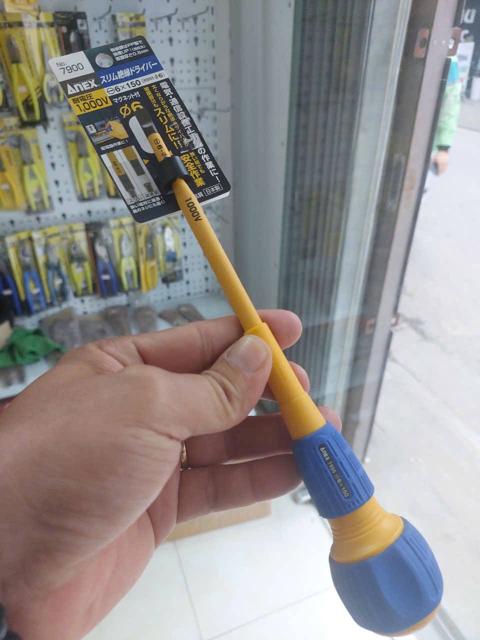 Tô vít cách điện cán tròn Anex No.7900-6×150