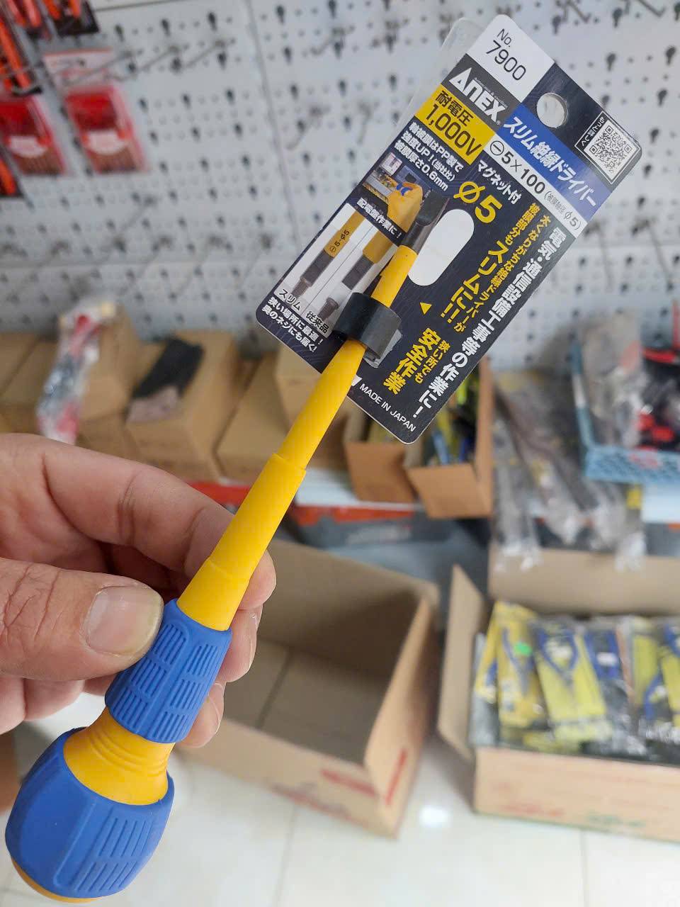 Tô vít cách điện cán tròn Anex No.7900-5×100