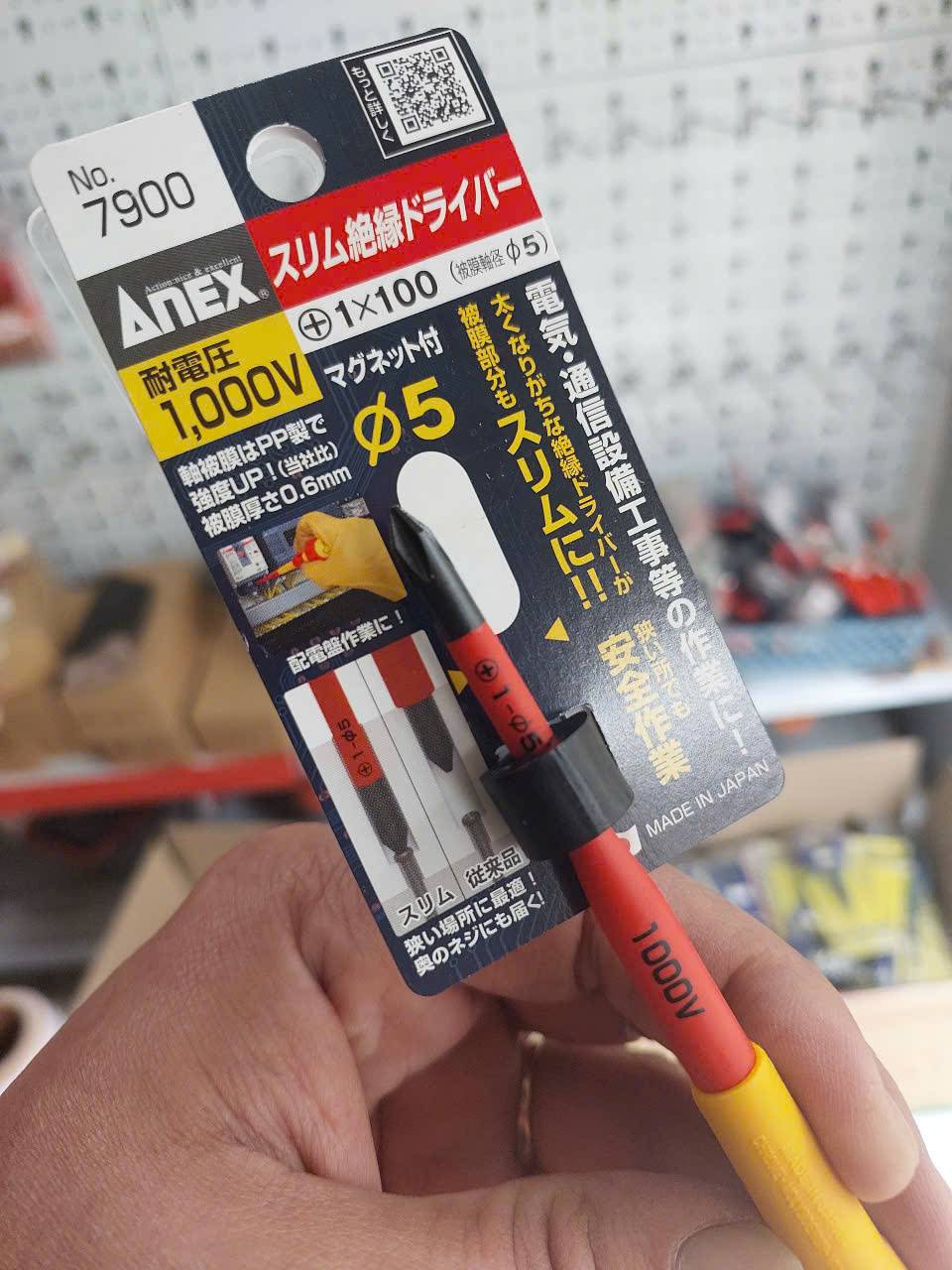 Tô vít cách điện cán tròn Anex No.7900+1×100