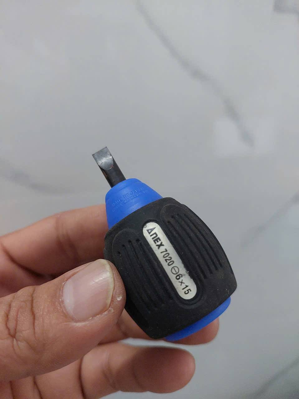 Tô vít ngắn 2 cạnh có từ tính Anex No.7020-6×15