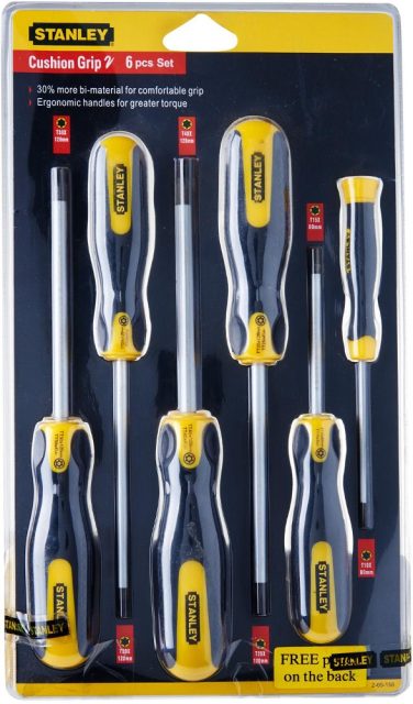 Bộ vít hoa thị 6 chi tiết Stanley 65-156-2