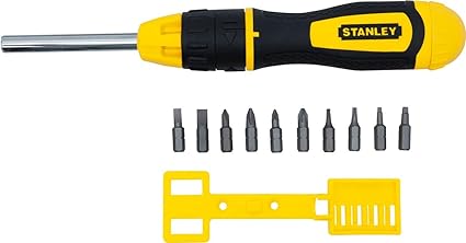 Bộ tuốc nơ vít đa năng đảo chiều 10 mũi Stanley STHT68010-8