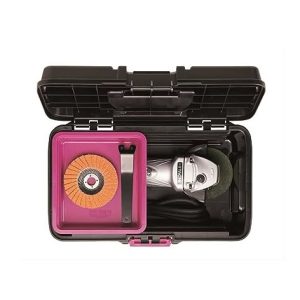 Có thể cất giữ máy mài (125 mm).  