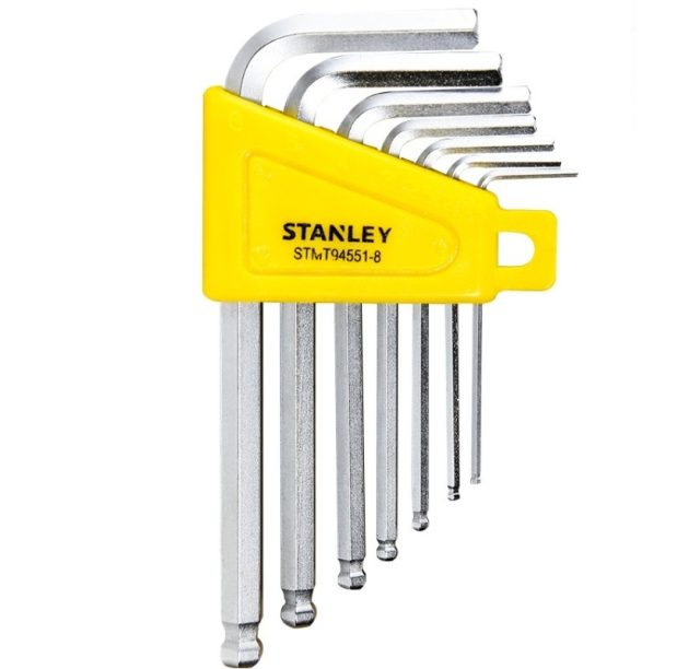 Bộ lục giác đầu bi ngắn 7 chi tiết Stanley STMT94551-8