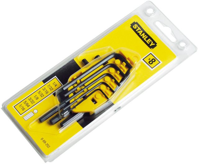 Bộ chìa vặn lục giác hệ inch Stanley 69-252 8 chi tiết 1/16-1/4''