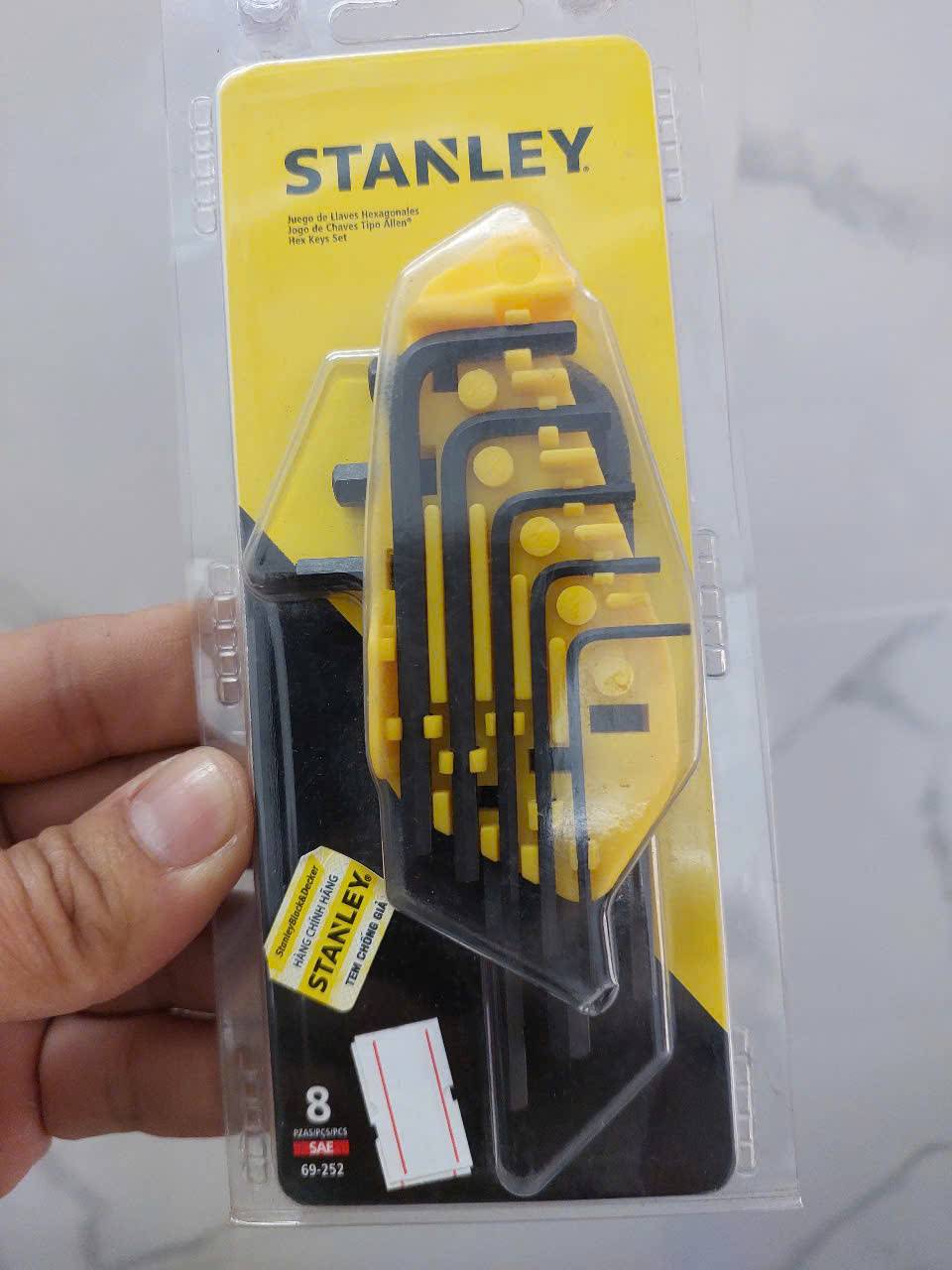 Bộ lục giác hệ inch Stanley 69-252 8 chi tiết 1/16-1/4”