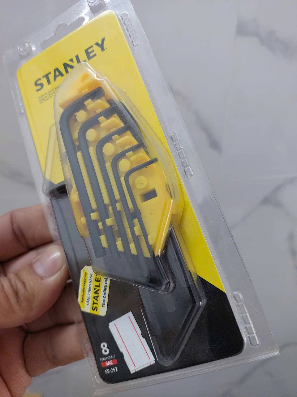 Bộ lục giác hệ inch Stanley 69-252 8 chi tiết 1/16-1/4”