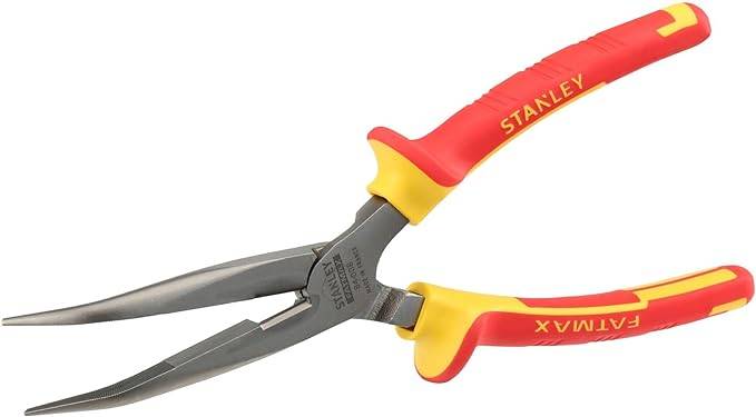 Kìm nhọn mỏ cong Stanley 84-008 8''/200mm cách điện 1000V