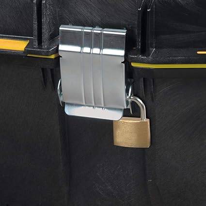 Chốt chống gỉ kim loại lớn mang lại độ bền và mắt ổ khóa để đảm bảo an toàn.