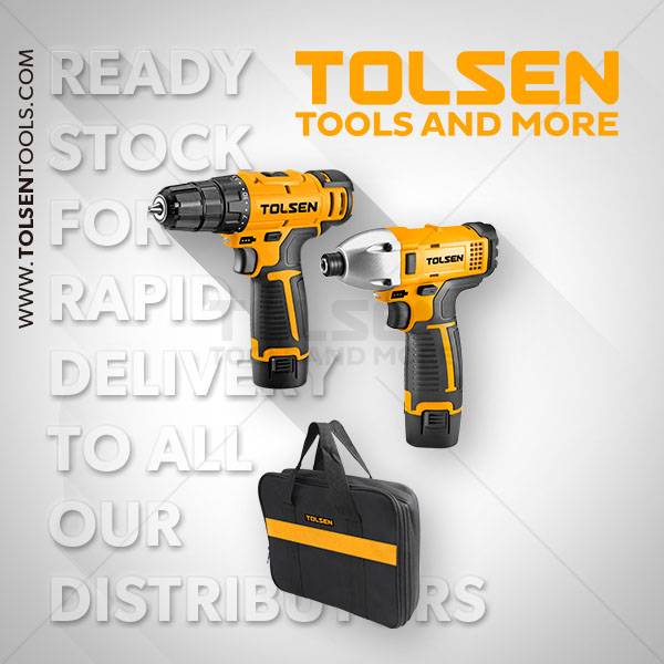 Bộ máy khoan và máy bắt vít pin 12V Tolsen 79038