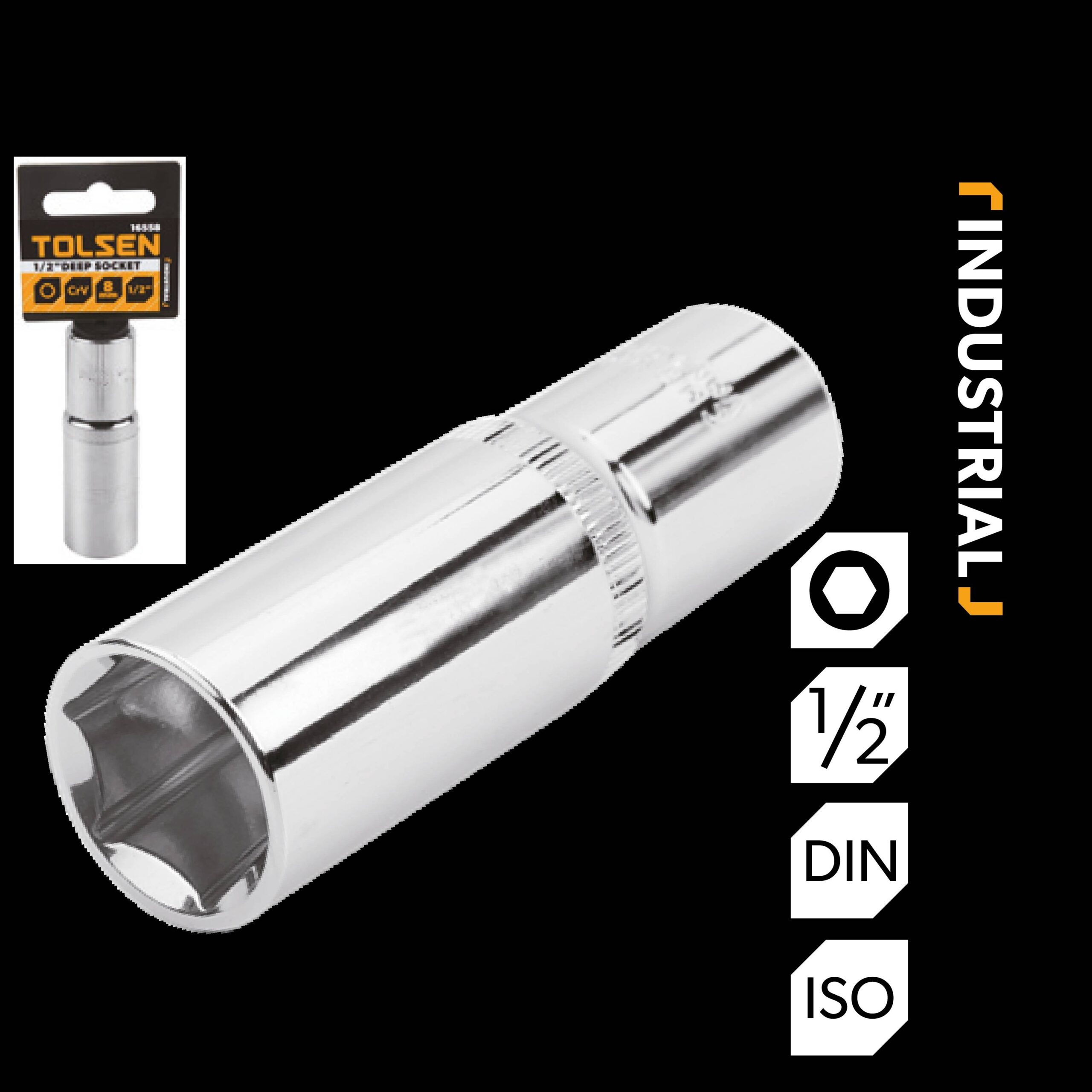 Đầu khẩu lục giác dài 1/2” Tolsen