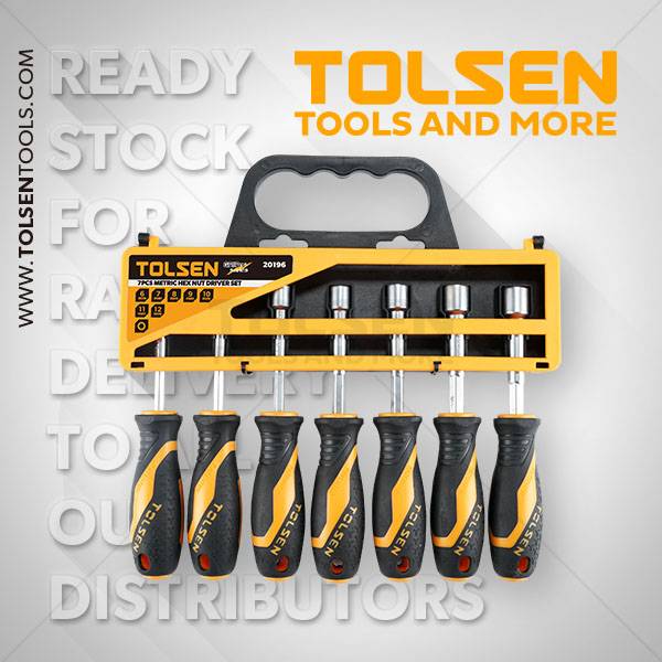 Bộ tua vít siết đai ốc 7pcs hệ mét Tolsen 20196