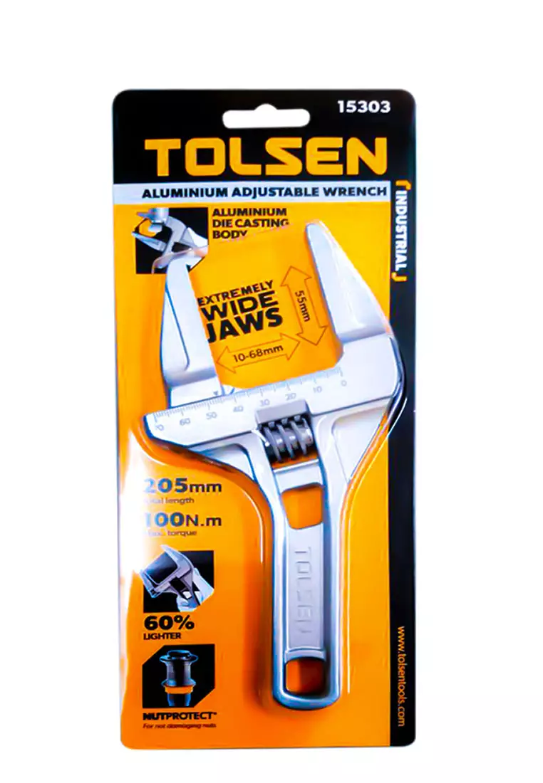 Mỏ lết điều chỉnh thân nhôm Tolsen 15303 Mỏ lết điều chỉnh thân nhôm Tolsen 15303