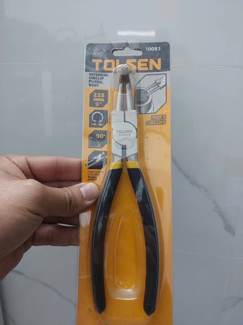 Kìm mở phe trong mũi cong 9”/225mm Tolsen 10083