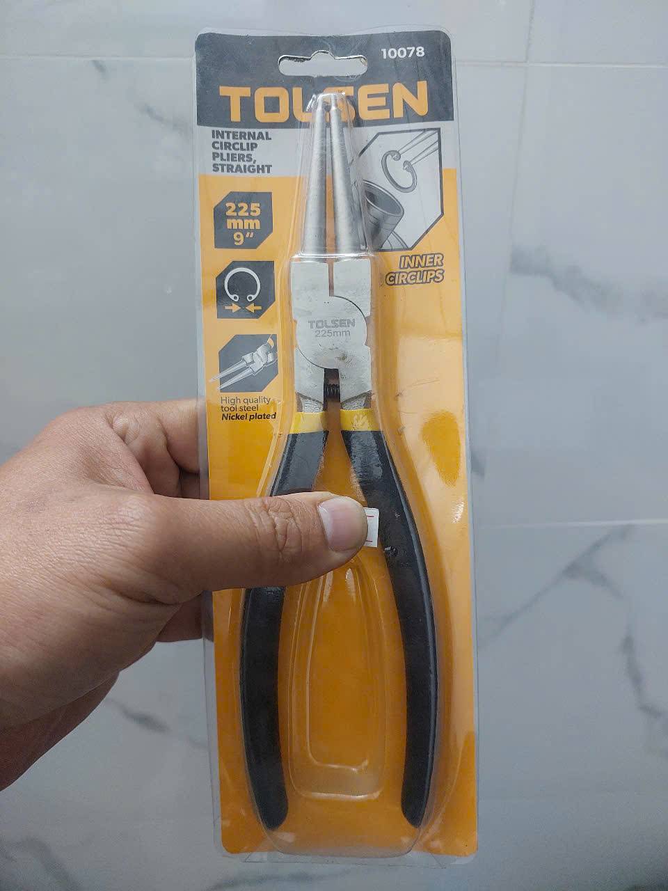 Kìm mở phe trong mũi thẳng 9”/225mm Tolsen 10078