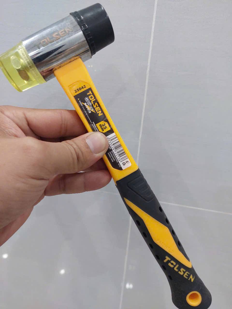 Búa cao su 2 đầu 35mm( 1 đầu nhựa PVC )Tolsen 25042