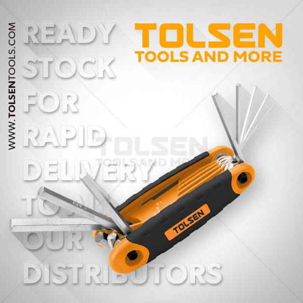 Bộ lục giác 8 cây hệ inch bỏ túi Tolsen 20098