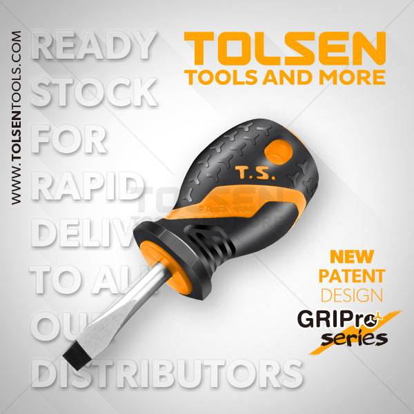 TTua vít ngắn 2 cạnh ( - ) Tolsen