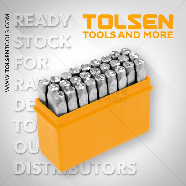 Bộ đóng 27 chữ cái (3mm/6mm) tolsen