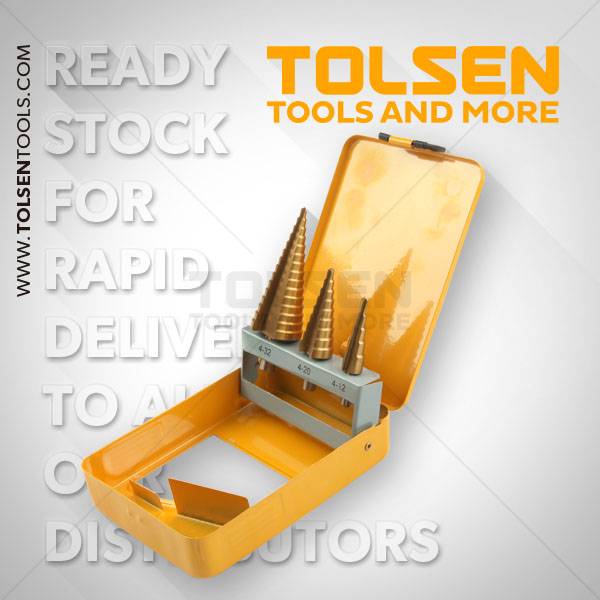 Bộ 3 mũi khoan tháp Titan HSS Tolsen 75878