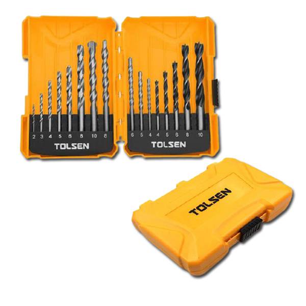 Bộ 16 mũi khoan gỗ - tường - sắt Tolsen Tolsen 75628
