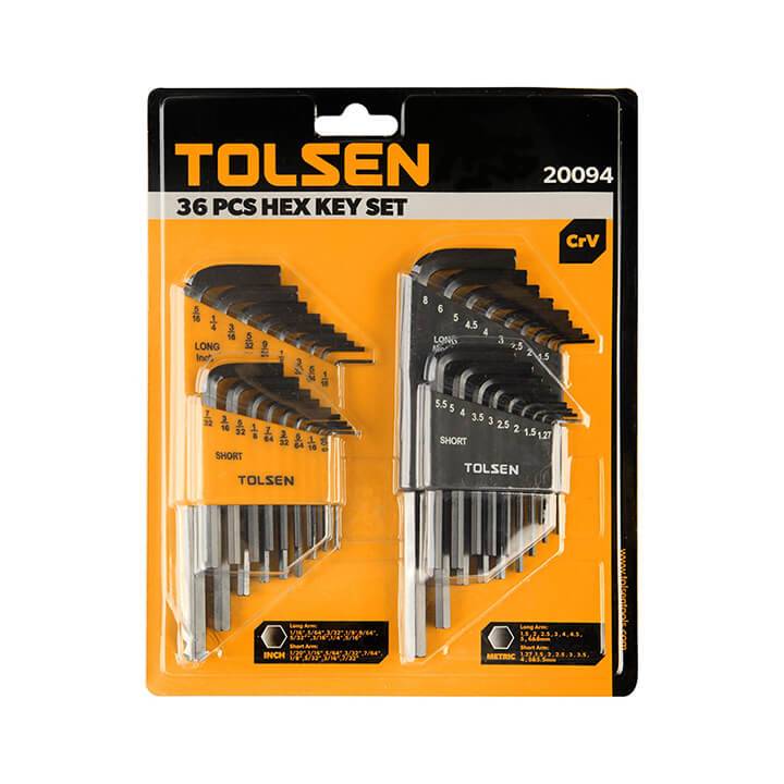 Bộ lục giác hệ met - inch 36pcs Tolsen 20094 Bộ lục giác hệ met - inch 36pcs Tolsen 20094