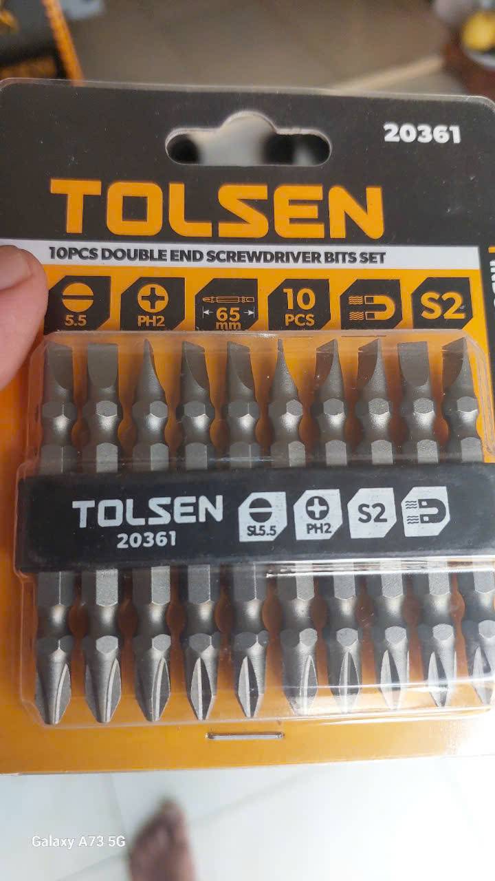 Bộ 10 vít 2 đầu cộng và trừ ( + ;- ) Tolsen 20361