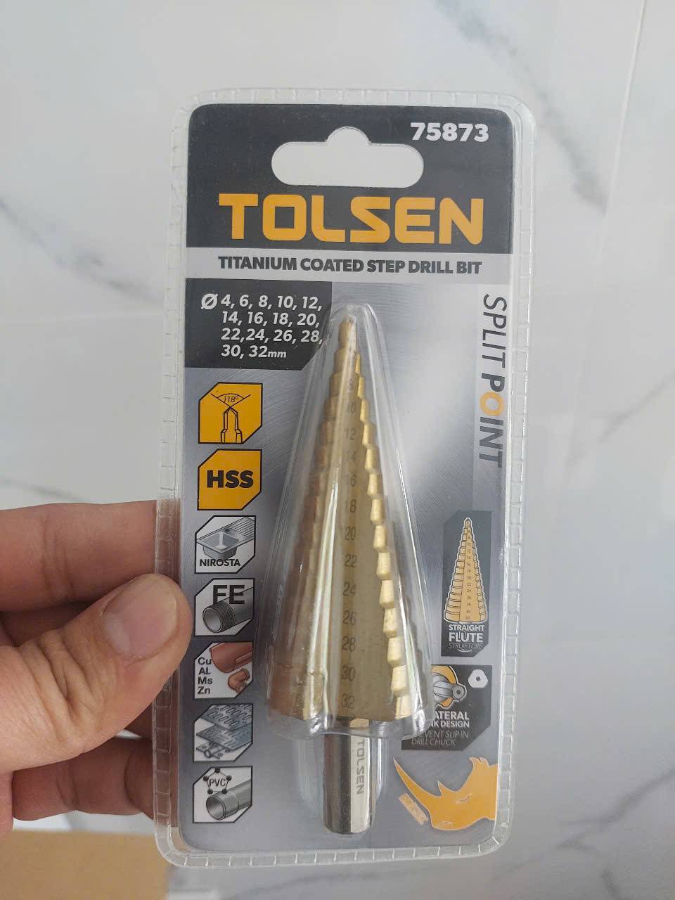 Mũi khoan bậc (4-32mm) phủ Titan Tolsen 75873