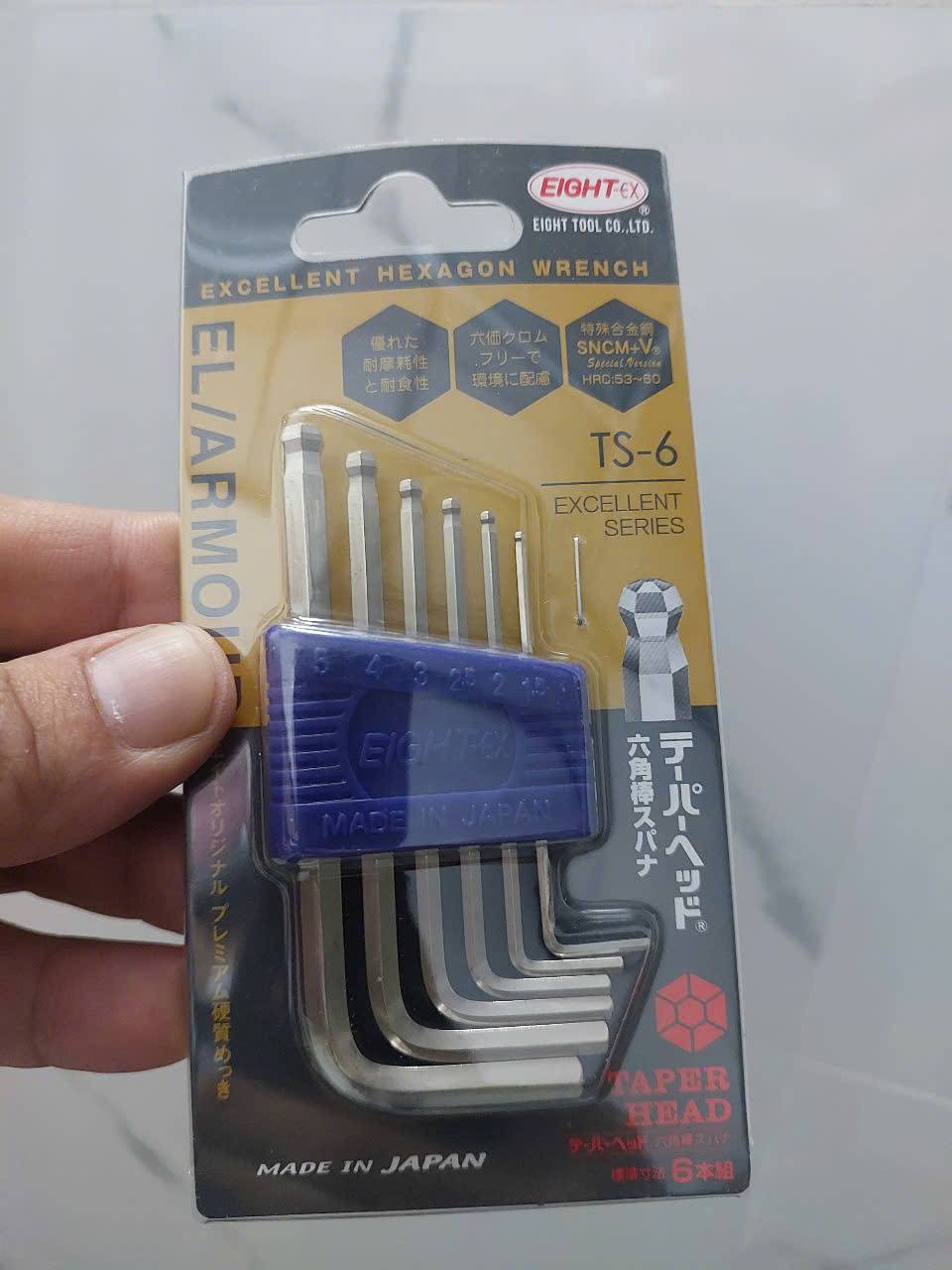 Bộ lục giác đầu bi loại ngắn TS-6 EIGHT Nhật Bản