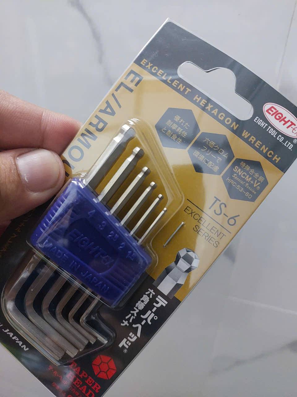 Bộ lục giác đầu bi loại ngắn TS-6 EIGHT Nhật Bản