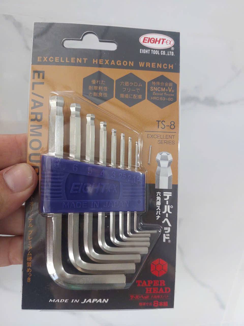 Bộ lục giác đầu bi loại ngắn TS-8 EIGHT Nhật Bản