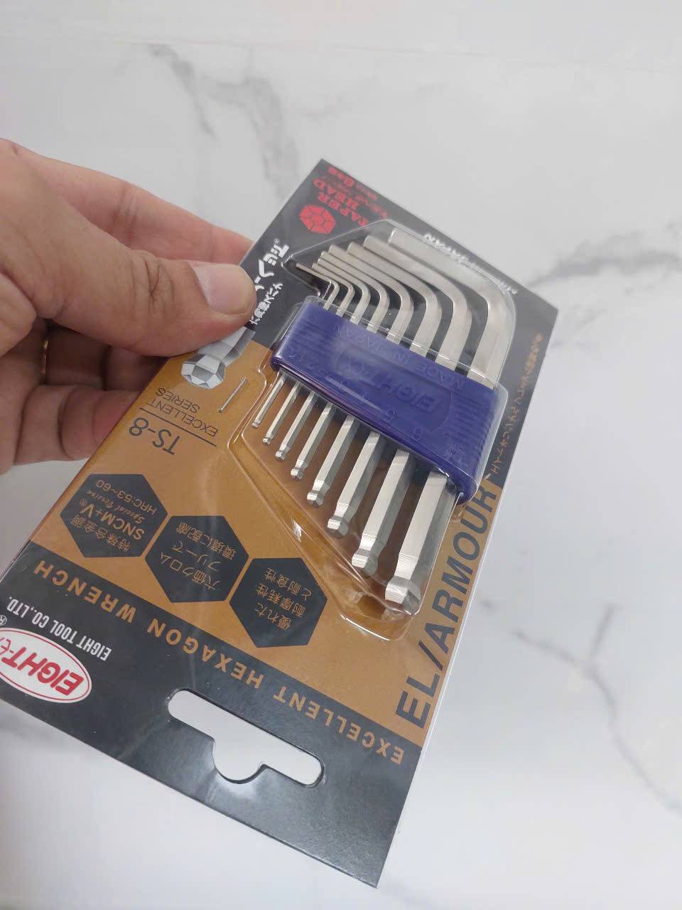 Bộ lục giác đầu bi loại ngắn TS-8 EIGHT Nhật Bản