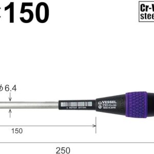 Tô vít đóng 4 cạnh cán tròn Vessel 230(Ph No.2 x 150)