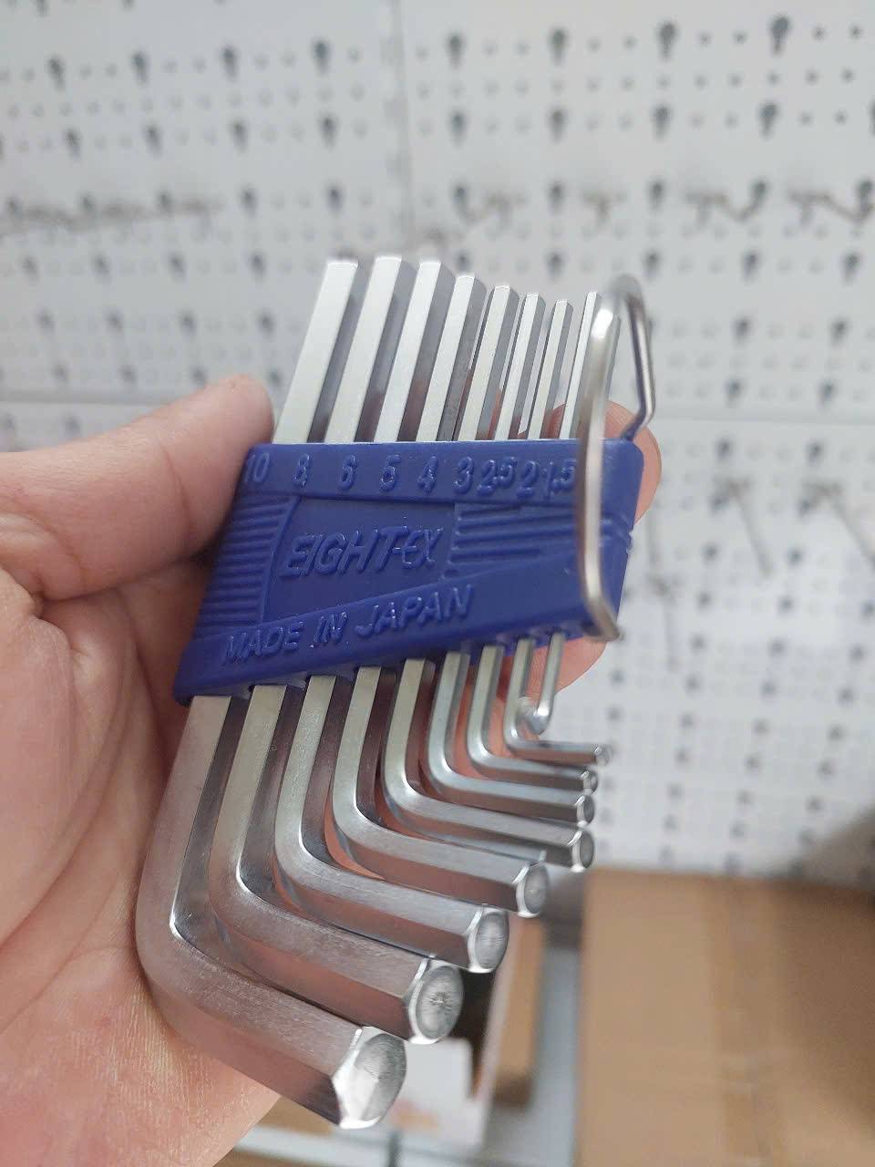 Bộ lục giác đầu bằng loại ngắn EIGHT RS-9