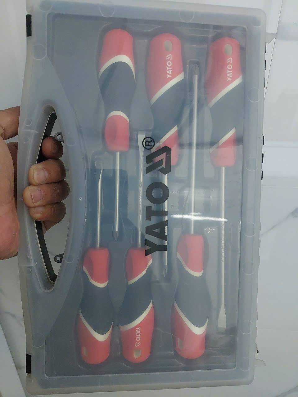 Bộ Tua Vít Đầu (+)(-) Có Nam Châm Yato 6 Chi Tiết Yt-25977