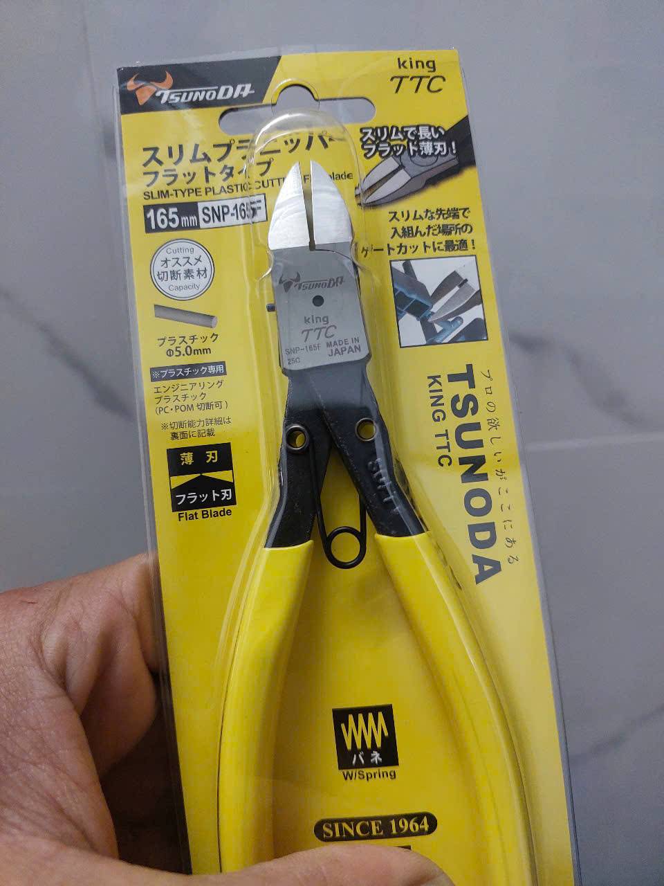 Kìm cắt nhựa lưỡi phẳng Tsunoda SNP-165F