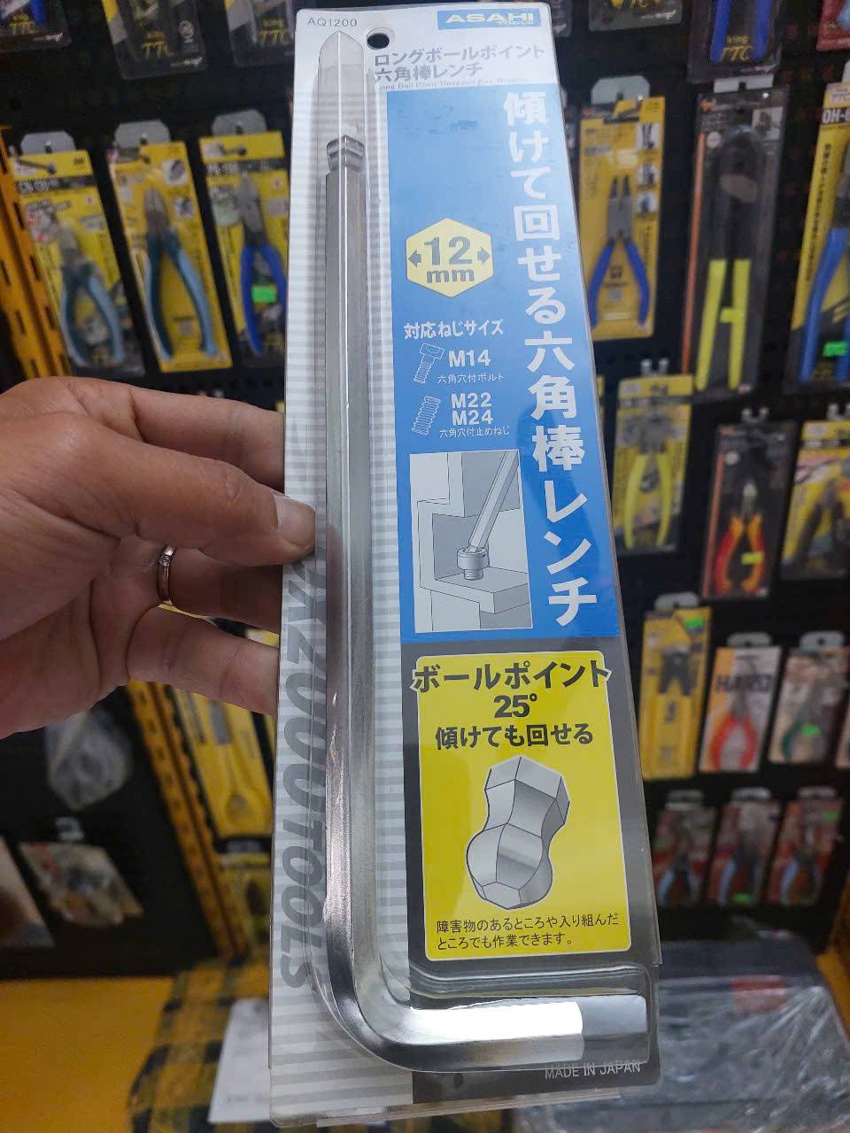 Lục giác chữ L đầu bi 12mm Asahi AQ1200