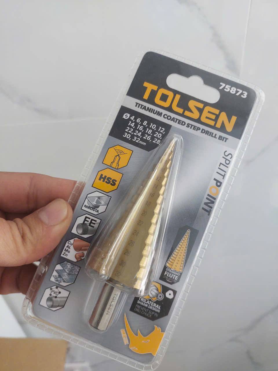 Mũi khoan bậc (4-32mm) phủ Titan Tolsen 75873