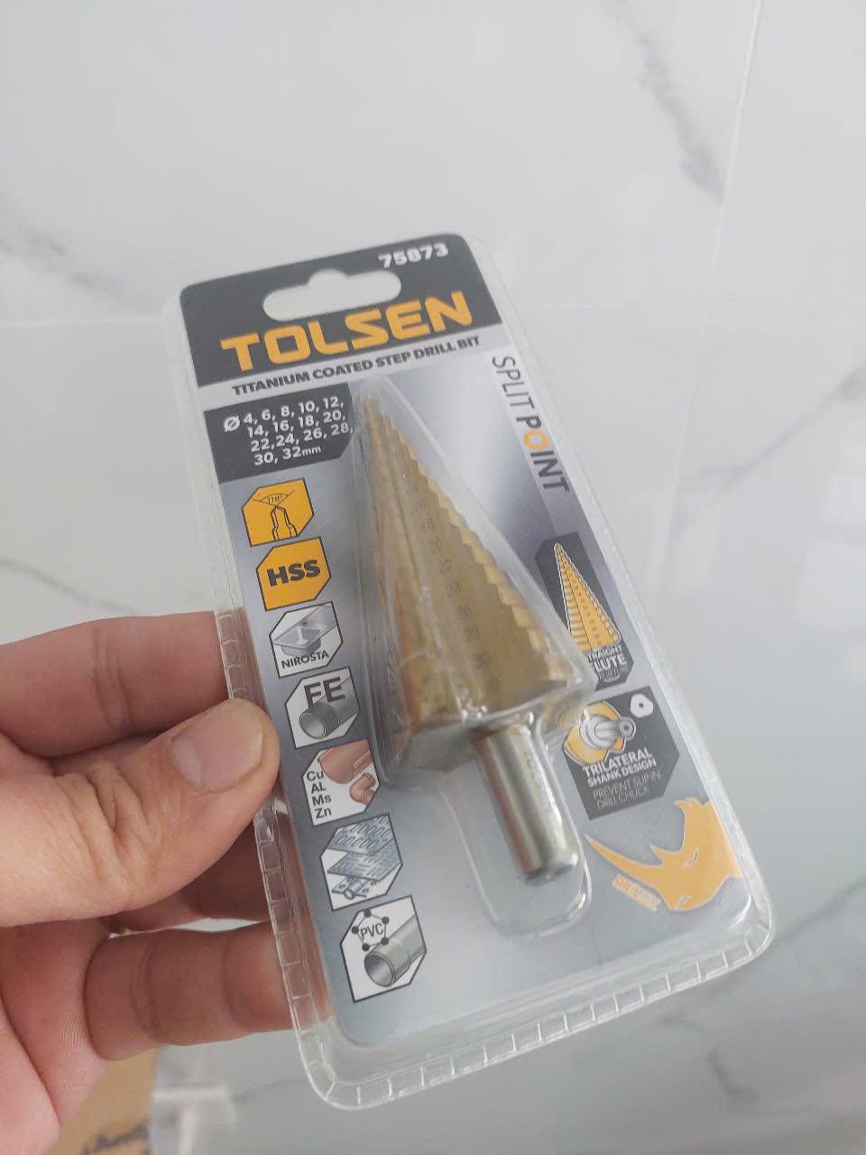 Mũi khoan bậc (4-32mm) phủ Titan Tolsen 75873