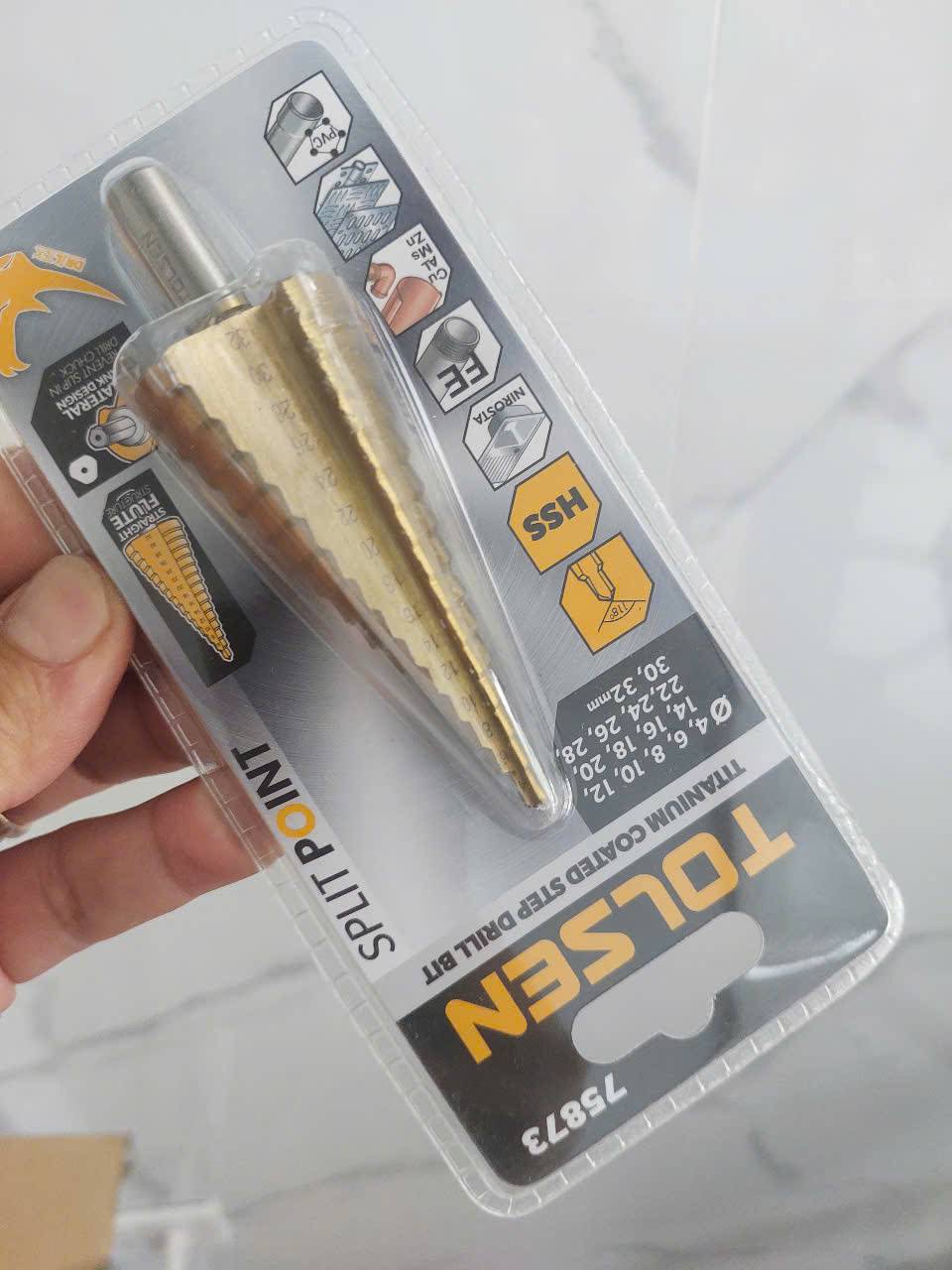 z7355965391519_b3735b135f29b83fd9158bf8deb829a9 Mũi khoan bậc (4-32mm) phủ Titan Tolsen 75873