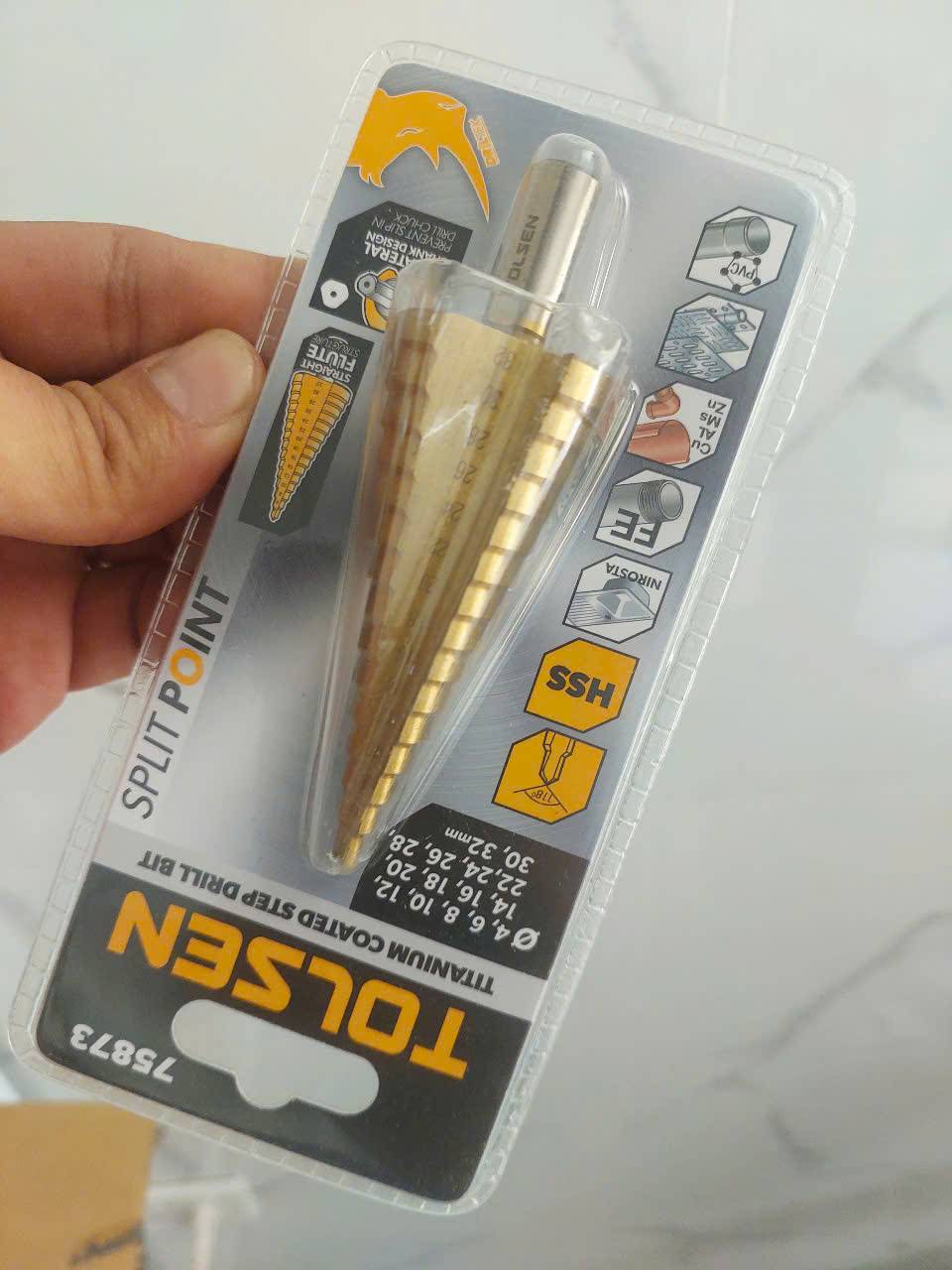 Mũi khoan bậc (4-32mm) phủ Titan Tolsen 75873