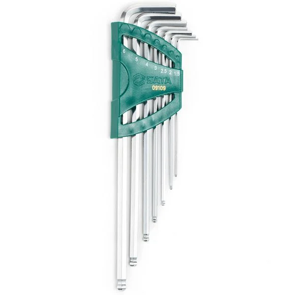 Bộ lục giác đầu bi thân dài gồm 7 chi tiết (hệ mét) SATA 09109