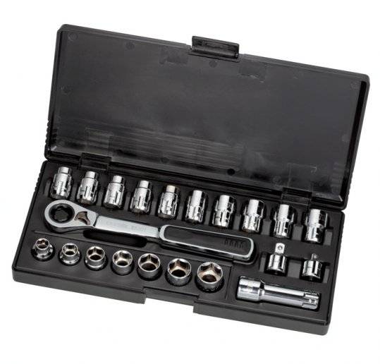 Bộ đầu tuýp và cần siết xuyên tâm 21 chi tiết (cỡ 3/8 inch) SATA 09134