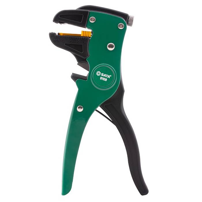 Kìm tuốt dây điện tự động tích hợp chức năng cắt cao cấp SATA 91108